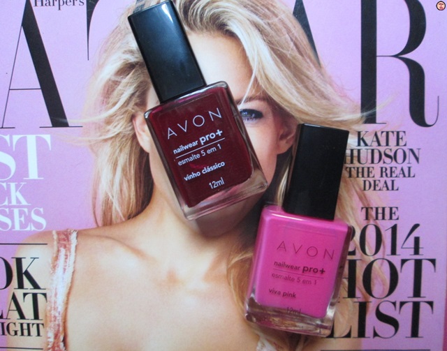 Beleza- Comprinhas de esmalte-Avon nail wear vinho clássico-viva pink-5 em 1-Blog Dikas e diy